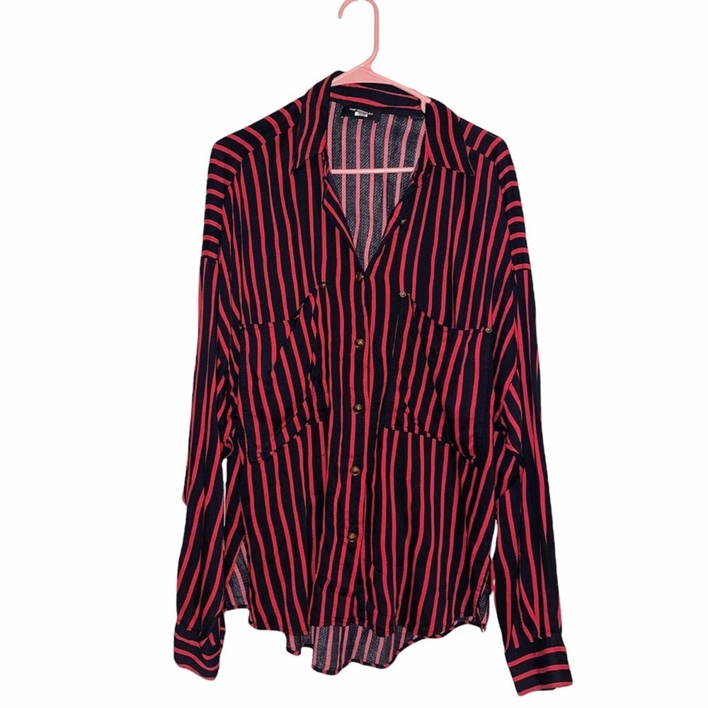 The Kooples Oversize Stripe Shirt Size 2 - Picture 2 of 9
